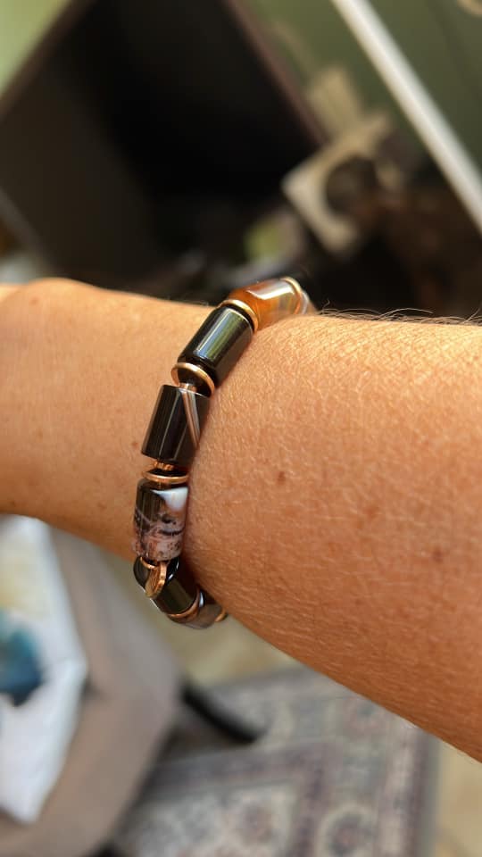 Photo bracelet Agate noire