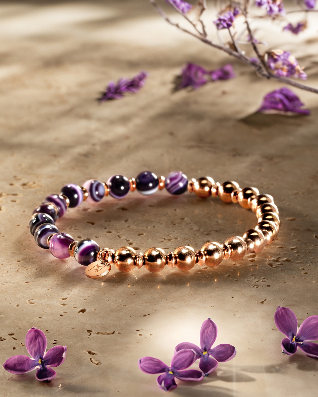 Packshot Bracelet Agate violette  Calliza