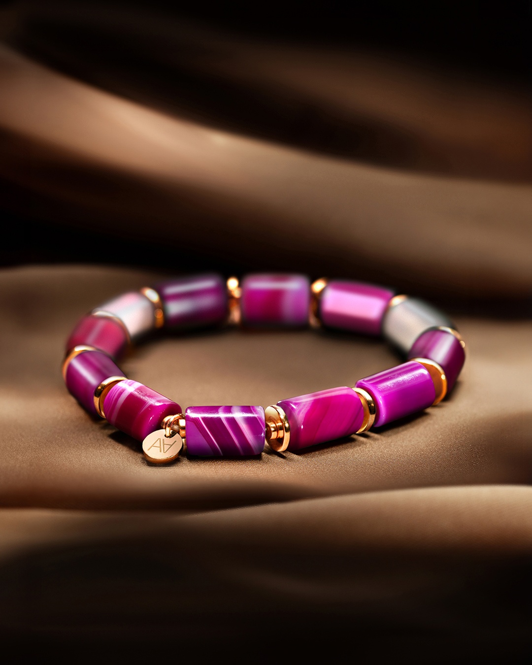 Packshot Bracelet Agate rose Rosina