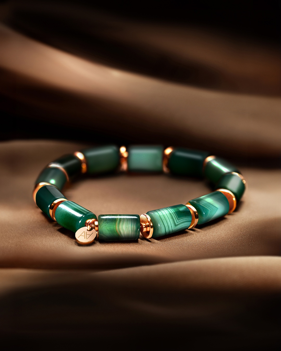 Packshot Bracelet Agate verte Verbania