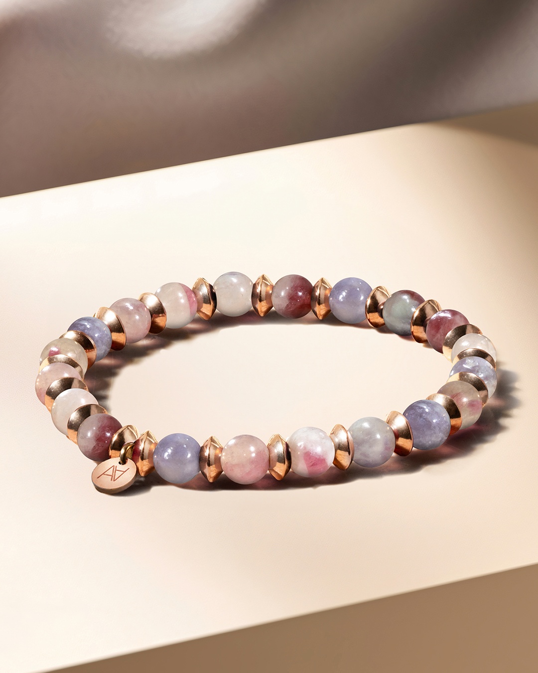 Packshot Bracelet Tourmaline Rose Dozza