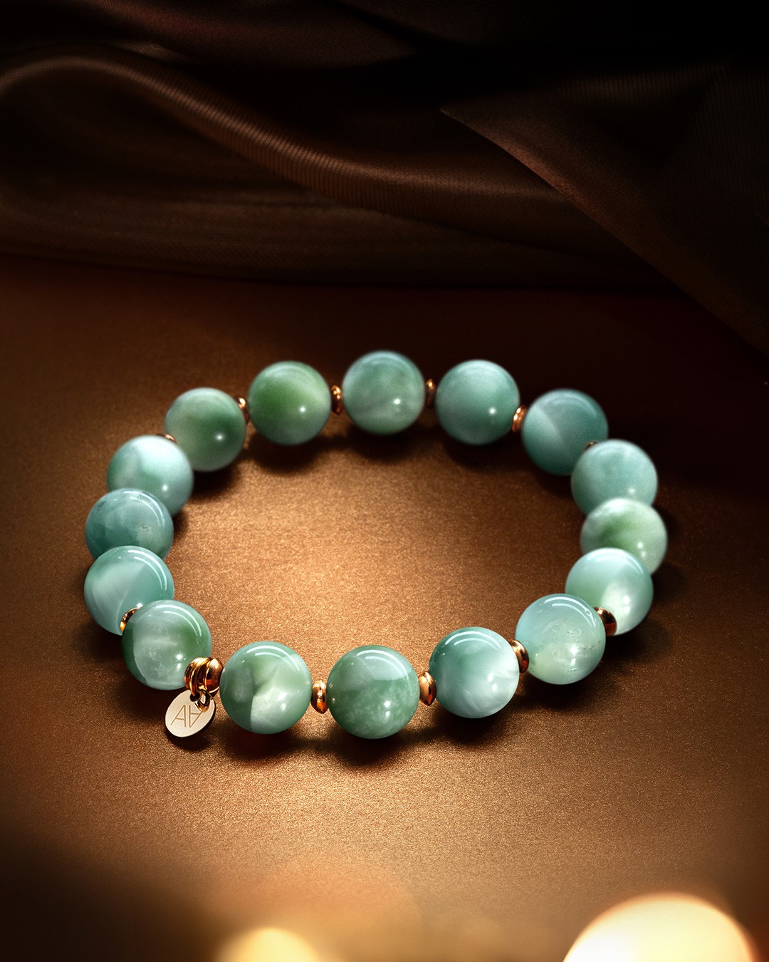 Packshot Bracelet Pierre de lune verte Ponzora