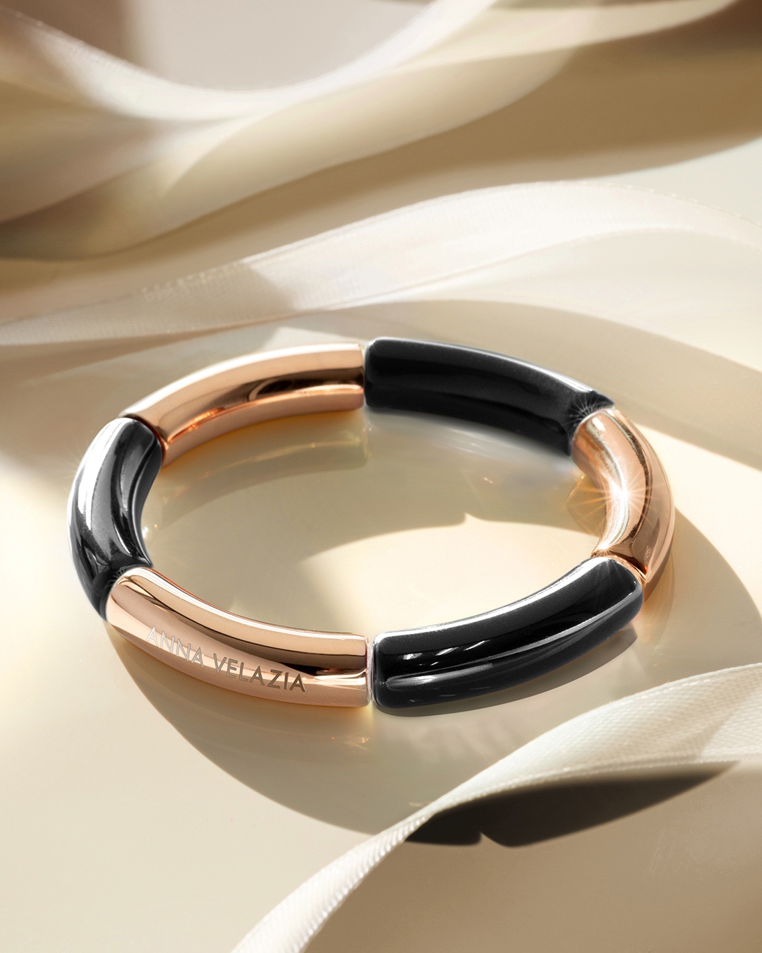 Packshot Bracelet Acétate Noir profond Ticino