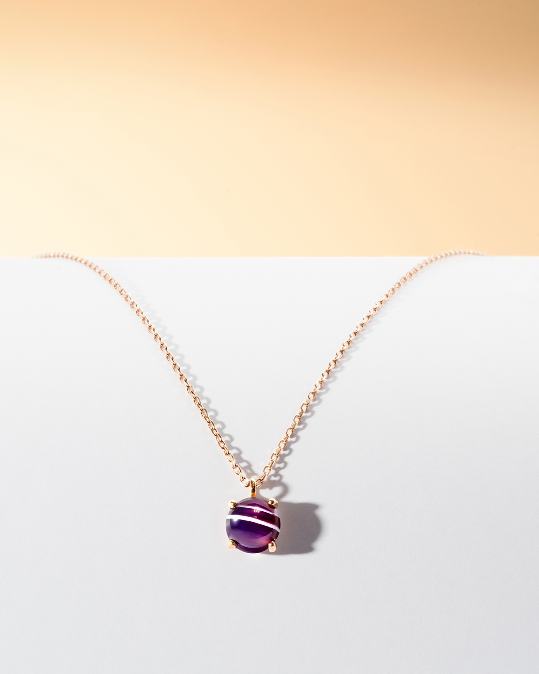 Packshot Pendentif Agate violette Calizzonio